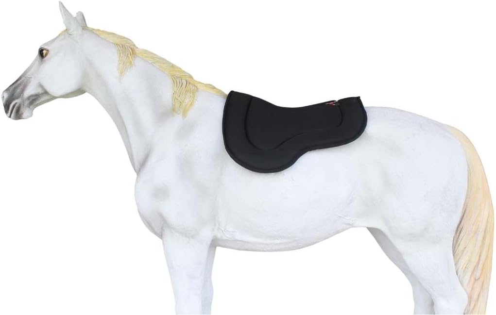 Horse English Western 27"x19" Endurance Contoured Neoprene Treeless Saddle Pad Black 39189