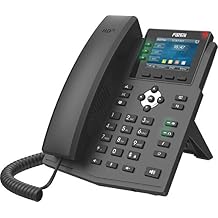 هاتف Fanvil X3U Enterprise VoIP ، شاشة ملونة 2.8 بوصة ، 6 خطوط SIP ، إيثرنت جيجابت مزدوج المنفذ ، محول طاقة غير مدرج