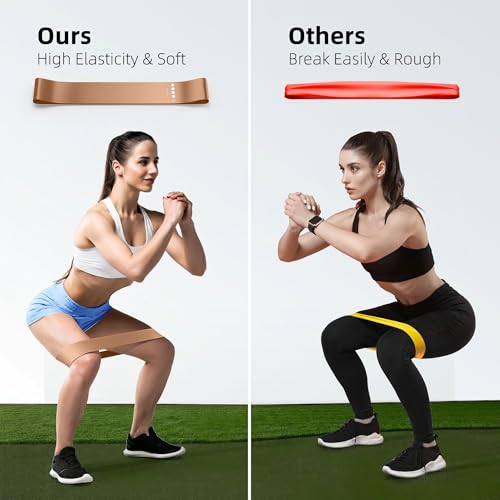 Image of Resistance Bands for Working Out, 5-Pack Elastic Exercise Bands for Strength Training, Stretching, Workout; Home Gym Equipment for Women Men, Pilates Yoga Physical Therapy, Leg Glute Arm Exercise Kit