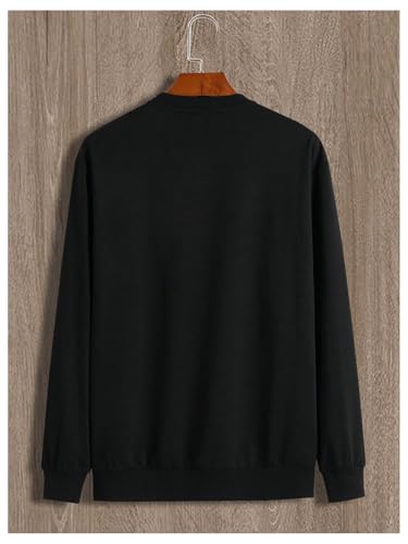 GORGLITTER Men's Bear Graphic Loose Sweatshirt Long Sleeve Crewneck Pullover Tops2