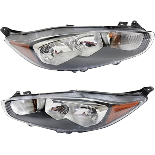 Performance PFM-659301 Headlight, Left, Right, Set of 2 for 2014 2015 2016 2017 2018 2019 Ford Fiesta