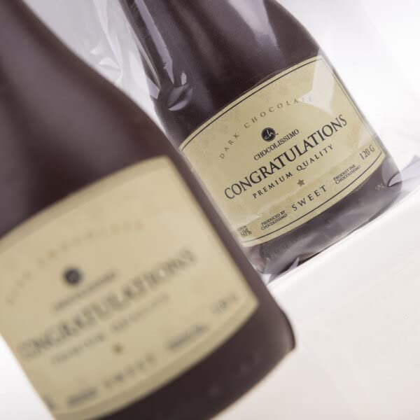 ChocoSekt Chocolade champagnefles van chocolade, leuk cadeau om te gratueren, leuk cadeau-idee voor mannen, vrouwen, kinderen, chocolade voor feestjes, verjaardagen, kinderen en volwassenen - Image 4