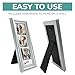 pbf PHOTO BOOTH FRAMES 2x6 Photo Strip Frame | 2 x 6 Photo Booth Strip Frame with Stand | Picture Frame for Photo Booth Strip | Premium Designer Photobooth Frame (Silver)