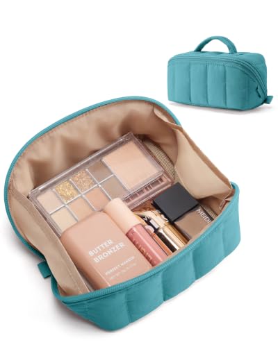 Image of BAGSMART Small Makeup Bag for Women, Mini Toiletry Bag, Teal