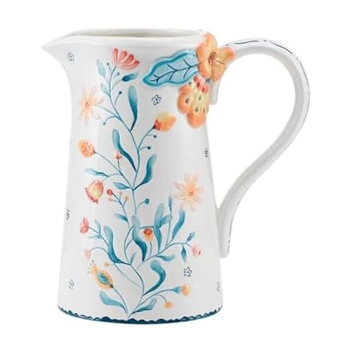 Fitz and Floyd Gracie Pitcher Decorative Vase, 2.75 Quarts