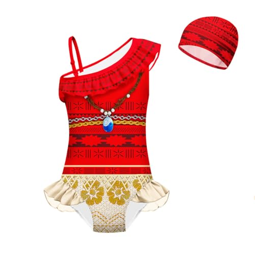 Big Eyes Fish Girls Princess Swimsuit 7-8y Kids Bathing Suit Adventure Outfit Swimwear 7t Two Piece Swim Wear with Swim Cap