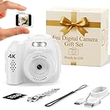 FLATIC Mini Keychain Camera –4K Mini Camera with 32GB Card & Elegant Gift Box, Mini Retro Camera for Kids & Adults, Collectible Vintage Camera Gift for Travel Camp Snap