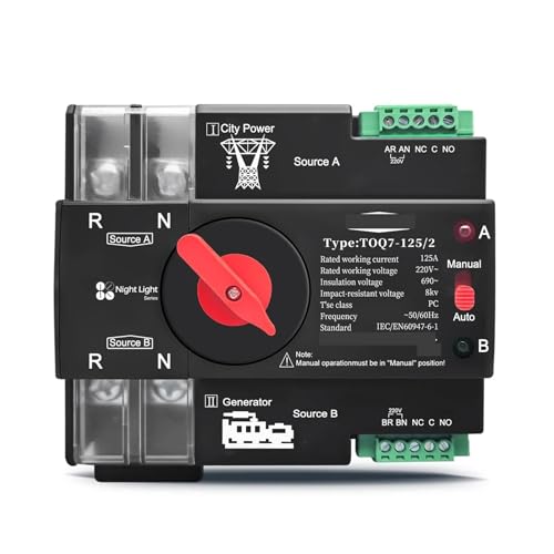 Inverseur automatique ATS 220V 63A pour sécuriser l'alimentation de la maison