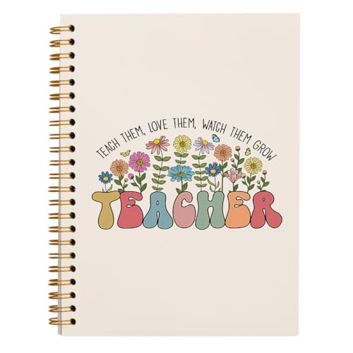 Carnet à spirale floral 14 x 21 cm idéal pour organiser vos cours et réunions