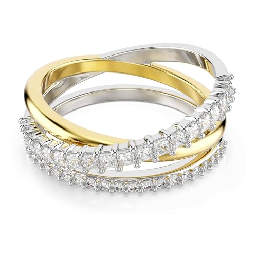 Swarovski Hyperbola Ring, Verschiedene Schliffe, Weiß, Metallmix