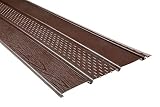 RAINWAY Kunststoffpaneele & Zubehör braun - Verkleidung von Dachüberständen, Decken- & Wandflächen - (15 Paneele, 3m perforiert) Kunststoff Platten