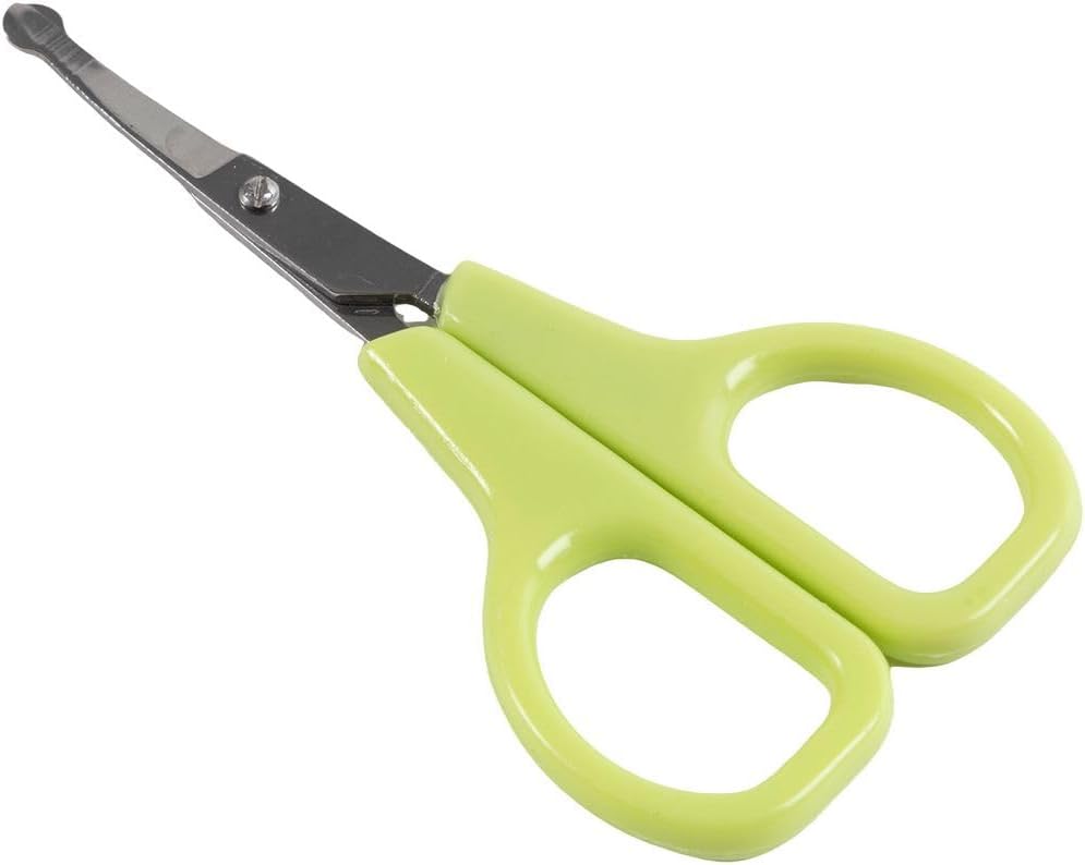 Poupy Scissors with Rounded Tips Safe for Toddlers for Extra Safety and Ergonomic Grip (Green)