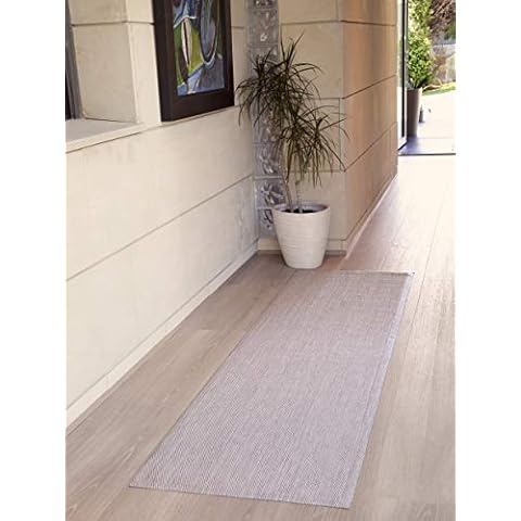 TEJIDOS EL MUNDO Alfombra Vinilo Antideslizante 67x200 cm Beige Cover