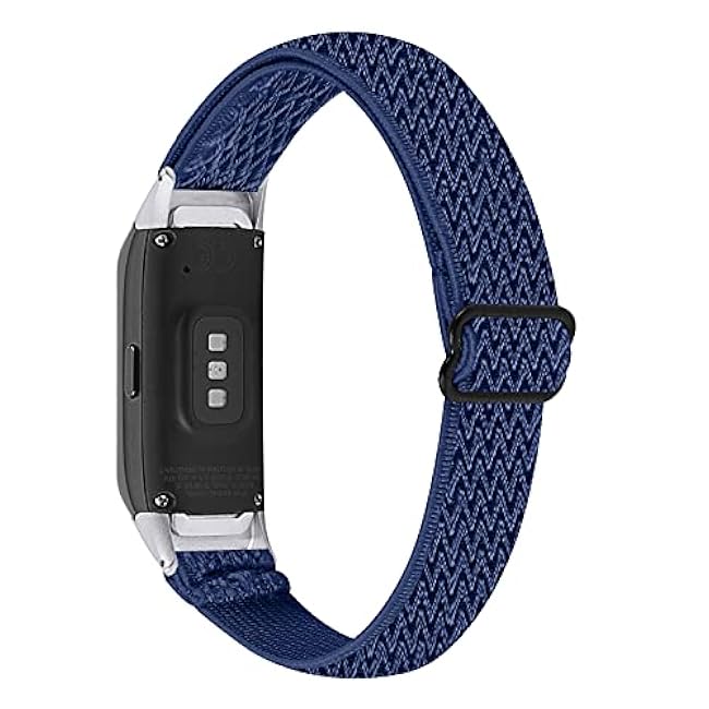 Galaxy Fit Nylon Watchband, Stretchy Loop Fabric Strap Breathable Sport Wristband Elastic Replacement for Women Men Compatible with Galaxy Fit SM-R370 (R10)