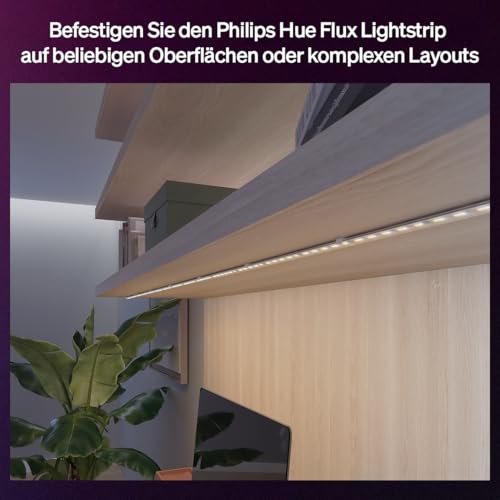 Hue Flux LED-Strip Light-Befestigungswinkel, Zubehör, Flexible Innenbeleuchtung, Einfache Installation, Robuste transparente Clips, Schrauben und Klebeband im Lieferumfang enthalten, 10er-Pack