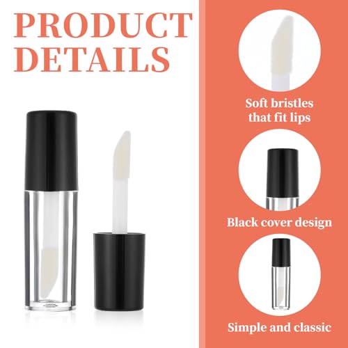 20PCS 1.2ml Clear Mini Lip Gloss Tube Clear Refillable Travel Lip Balm Bottles Transparent Mini Lipstick Containers for Women DIY Makeup3