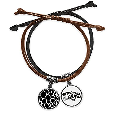 Bracelet corde girafe en cuir idéal pour accessoiriser vos tenues d'été et voyages nature