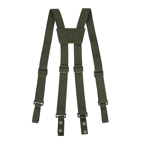 KUNN Tactical Duty Belt Suspenders 1.5 Inch Police Harness for Men Adjustable Army Green