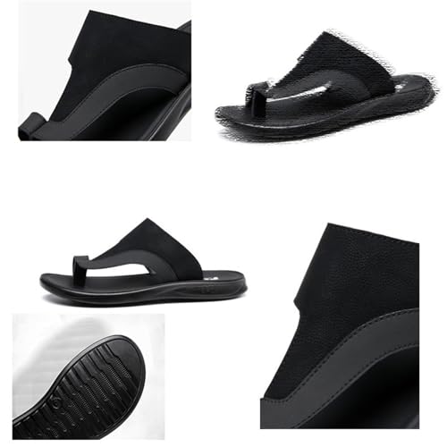 Yytcsjz Summer Breathable Men's Slip-On Clip-Toe Non-slip Bunion Beach Sandals, Comfortable Outdoor Open Toe Plantar Fasciitis Flip Flops, for Hallux Valgus, Plantar Fasciitis, Arch of Foot2