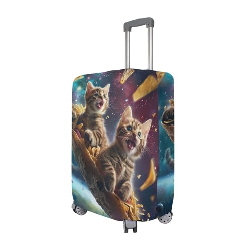 Joisal Cats Taco Spaceship Bag Covers for Luggage Fit 18-32 Inch Suitcase Covers for Luggage Tsa Approved, Luggage Identifier3