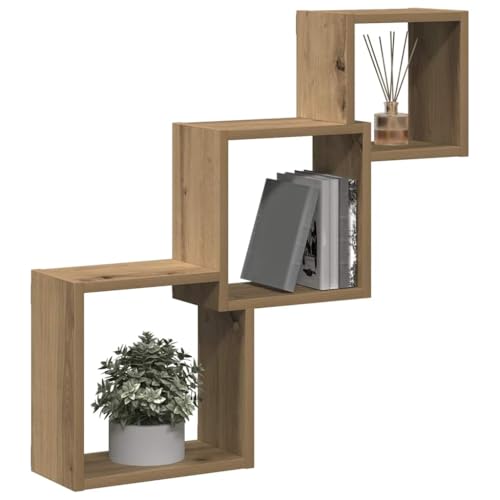 Étagère murale cube à compartiments pour optimiser l'espace du salon