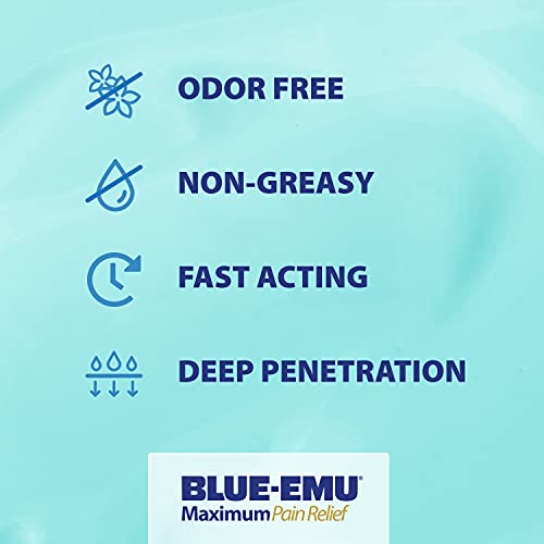 BLUE-EMU Maximum Pain Relief Cream for Arthritis, Muscle, & Joint Aches, 3 Oz, 2 Pack - Image 6