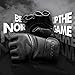 RDX MMA Gloves Noir, Maya Hide Leather, Ventilated Open D-Cut Palm, Padded Grappling Sparring Mitts, Cage Fighting Kickboxing Mixed Martial Arts Muay Thai Training, Punching Bag Pads Workout, Black