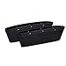 Car Pocket Organizer Seat Side caddy catcher Gap Filler Full Leather package - (Black)Pack of 2