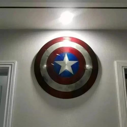 Scudo di Capitan America in metallo 1:1, MCU Movie Prop Battle Damage Captain Shield