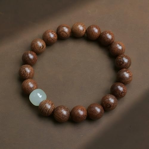 Feng Shui Wood Bracelet – Natural Golden Sandalwood Beads, Buddhist Mala for Wealth, Luck, Prosperity, & Positive Energy, Unisex Spiritual Gift for Meditation & Healing2