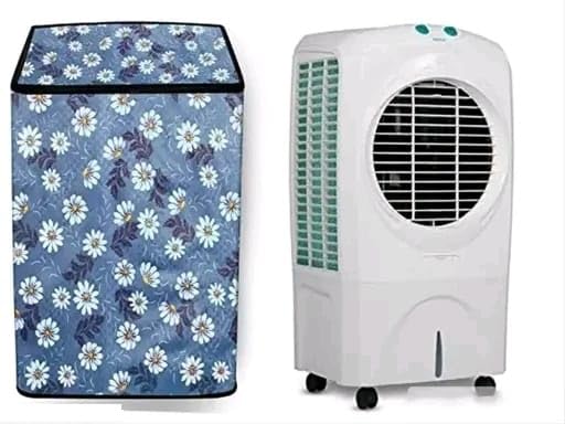Image of HomeStore-YEP Non Woven Fabric Air Cooler Cover for Symphony Siesta 70XL Desert Air Cooler Cover Grey Flowers