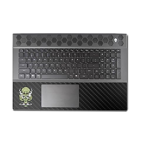 Image of MightySkins Carbon Fiber Skin Compatible With Alienware M18 R1 (2023) Full Wrap Kit - Come In Peace | Protective, Durable Textured Carbon Fiber Finish | Easy To Apply & Change Styles | Made in the USA