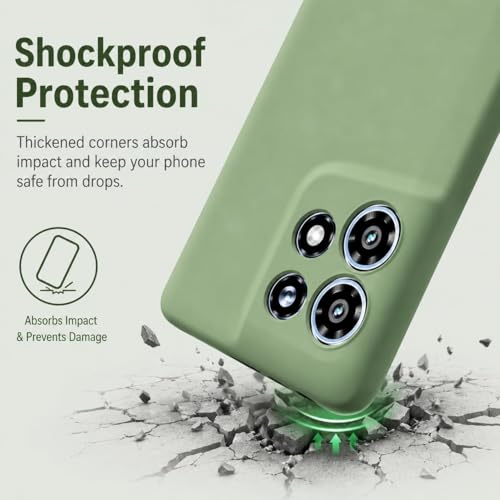 Image of DIZORO Microfiber Candy Case for Motorola Moto Edge 70 Fusion 5G Smooth Touch Cushion Liquid Soft Silicone Gel Phone Cases Non-Slip Full Body Protective Back Cover - Matcha