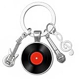 Porte-Clés,Musical, Design avec Pendentifs Instruments et Notes, Cadeau pour Musiciens et Mélomanes, Accessoire Fantaisie et Original