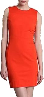 Diane von Furstenberg Women's Sheath Dress, Tangerine, 8