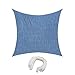 jarolift Toile d'ombrage carrée, Respirante, Pare-Soleil, Voile de Protection Solaire pour terrasse, Jardin, Balcon, Tissu HDPE, 500 x 500 cm, Bleu Azur