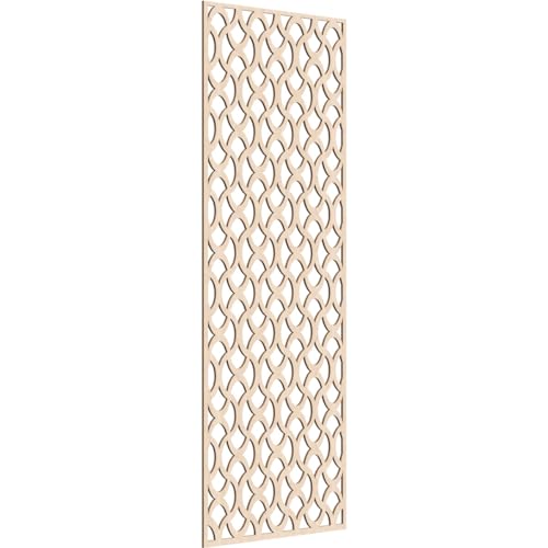 Image of Resort Decorative Pierced Fretwork Wood Wall Panels, 29 3 /8 inchW x 74 3 /8 inchH x 1 /4 inchT, Red Oak