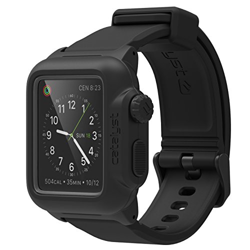 Catalyst Waterproof Apple Watch Series 1 Case, 42mm, Black, Stealth Black, CAT-IWATBLK