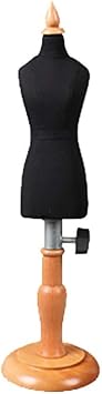 Mannequin Mini Dressmakers Dummy Famale, Tailor Mannequin Doll Dress Form Display, 14 Scale Dollhouse Accessories Decoration Color Black
