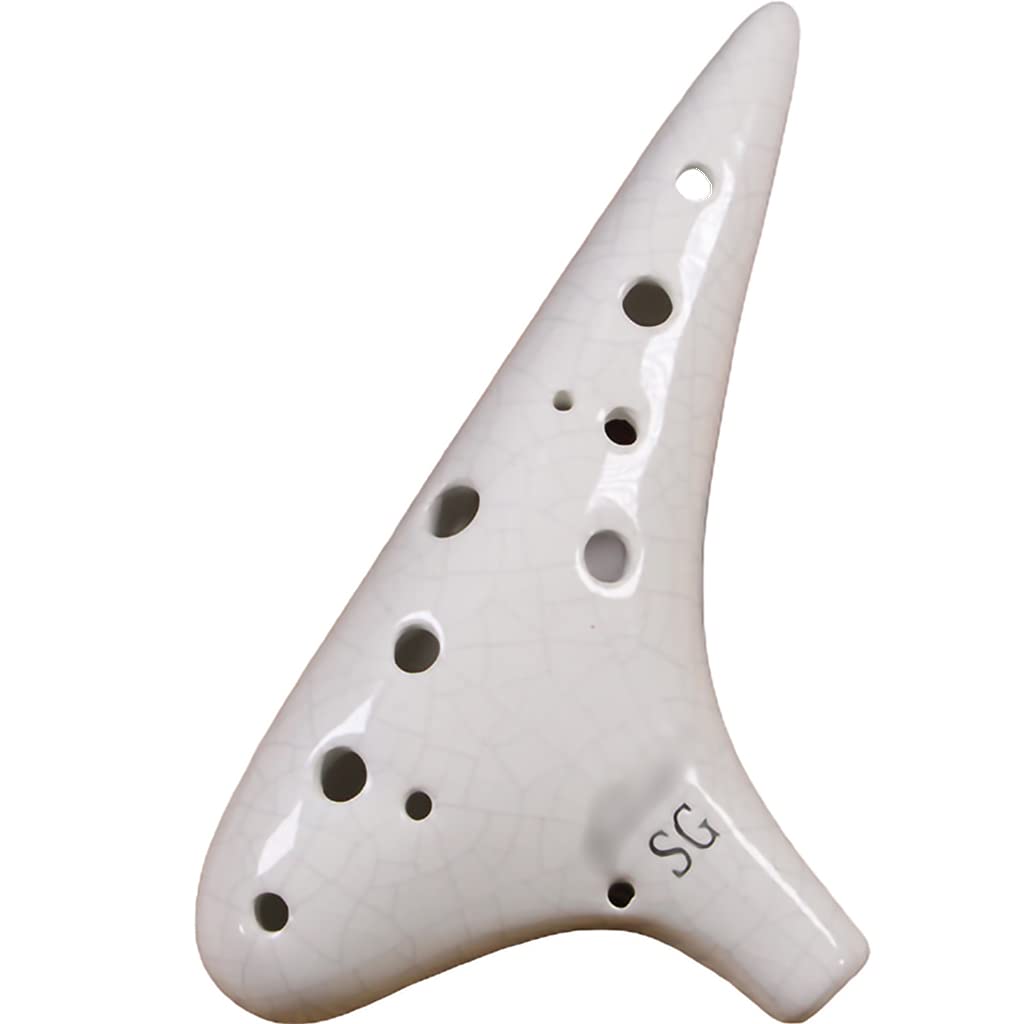 Musical instrument Ocarina Soprano a 12 buche G (SG) Suona professionalmente Strumenti a fiato,Ocarina sottomarina crepa Creativa,Lanyard + Custodia