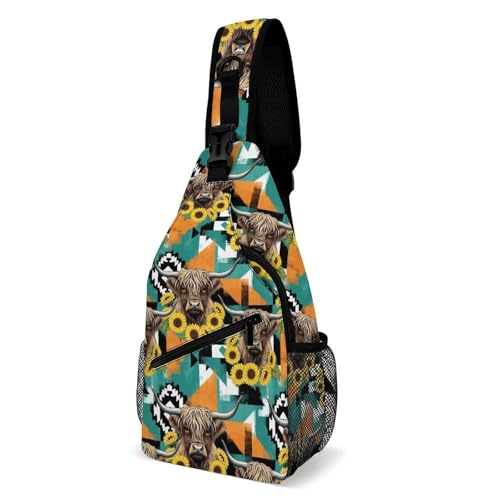 Sac de poitrine léger tournesol bétail, le style casual pour voyager