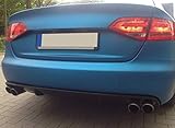  Tuning-deal Heckdiffusor Diffusor für A4 B8 11.2007-2011 nicht in Verbindung mit S-Line Exterieur-Paket, S4 oder RS4 Stoßstange doppelendrohr links und rechts