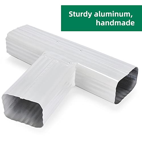 VYH Gutter Y Downspout Connector 2x3 Standard right High Gloss White - Thumbnail 5