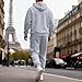 ADHOWBEW Track Suits Mens Drawstring Casual Comfy Fashion Running Fall Fitness Soft Hoodie and Sweatpants Clothing Winter Big and Tall Workout Conjunto Deportivo Para Hombre