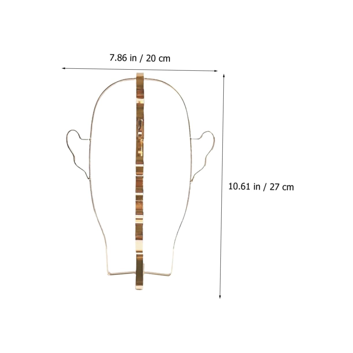 Cabilock Metal Eyeglass Stand Human Shape Gold Sunglasses Organizer Rack for Home Store