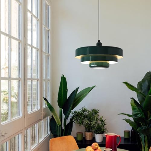 Lámpara colgante con batería verde y mando a distancia para interior 6