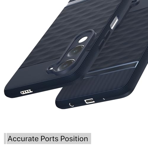 Image of Pikkme Back Cover for iQoo Z10 lite 5G / Vivo T4 lite 5G / Y19 5G / Y19e / Y04 4G / Y29s 5G Camera Protection 3D Hexa Cube Design Silicone Protective Bumper Case (Blue)