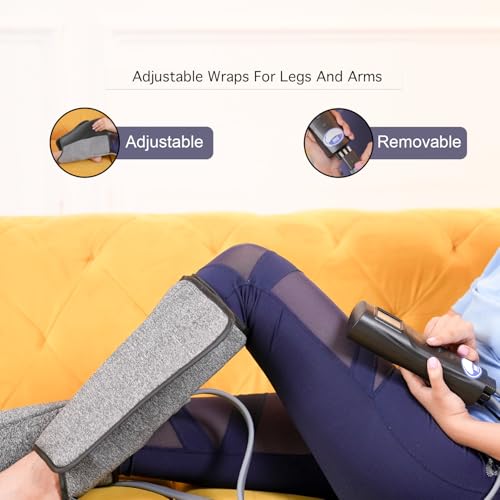 Image of ARG HEALTH CARE Air Pressure Leg Massager with Heat & Air Compression For Pain Relief & Relaxation Improves Blood Circulation, Reduces Muscle Pain, Multipurpose Use Calf, Arm, Leg & Foot Massager