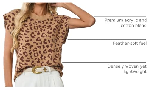 Image of GREAIDEA Womens Sleeveless Sweater Vest Crewneck Cap Sleeve Knit Tops Trendy 2026 Summer Spring Business Casual Shirts