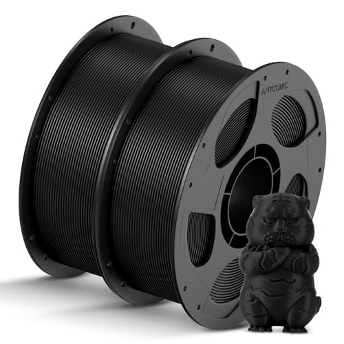 ANYCUBIC PLA Filament 1.75mm Schwarz 2KG, 3D Drucker Filament, Filament-3D-Druckmaterialien, Intelligente Identifikation